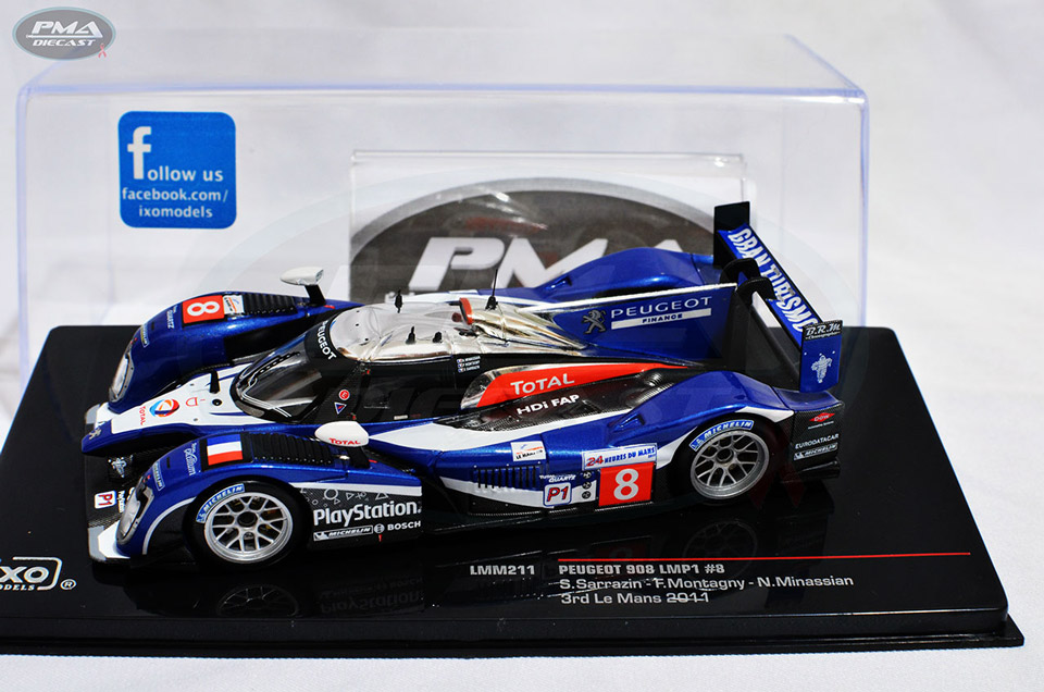 FRANCK MONTAGNY, NICOLAS MINASSIAN 2011 PEUGEOT SPORT TOTAL PEUGEOT 908 LMP1 1:43